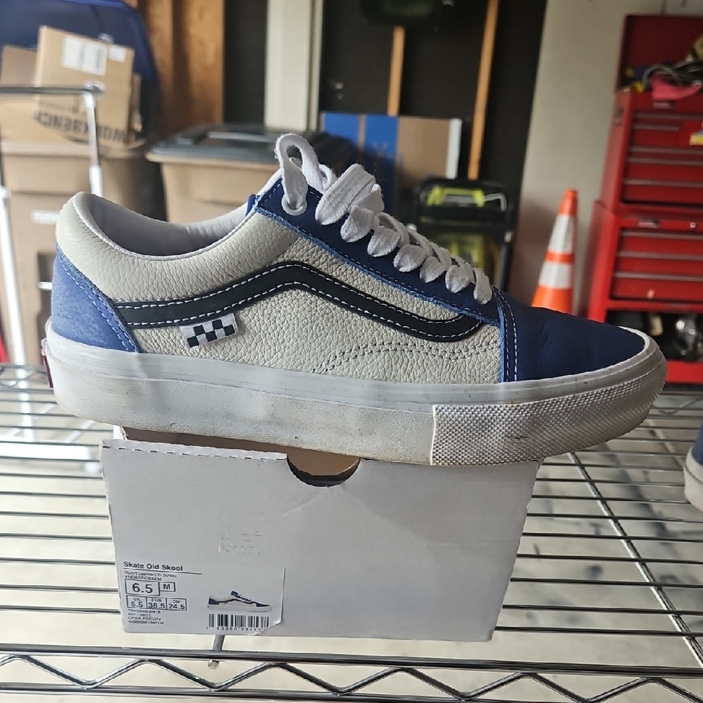Vans Blue and White Sneakers Classic Style